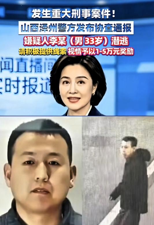 山西泽州大案的嫌疑人李某，犯事跑了几天还没逮着。

现在的搜捕力度非常大，满山遍