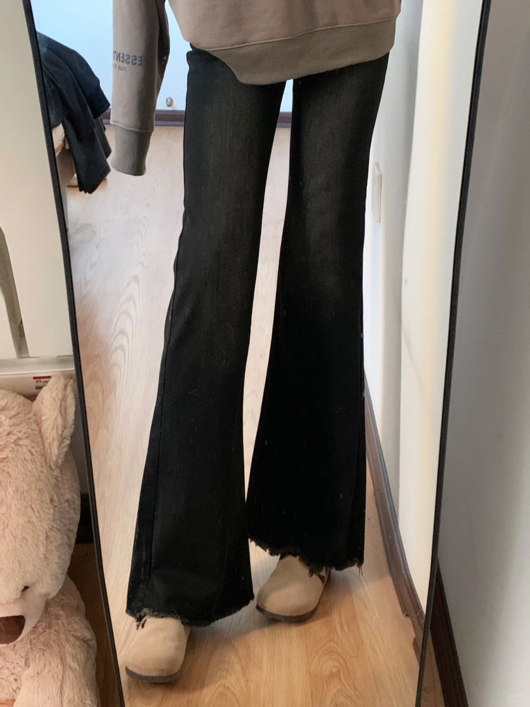 158/105微胖梨形买到超满意秋冬微喇裤🥰