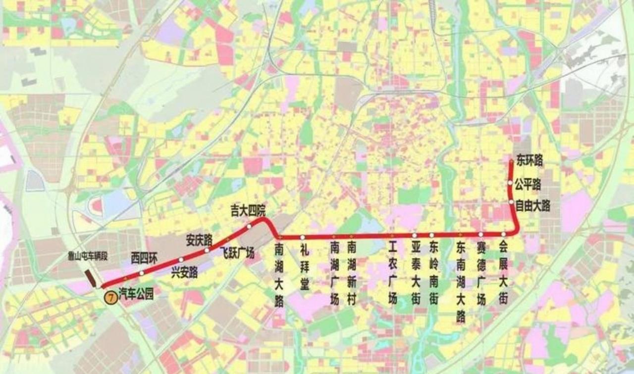 ‌长春地铁7号线

长春地铁7号线有新进展啦！10月15日，吉大四院站至南湖大路