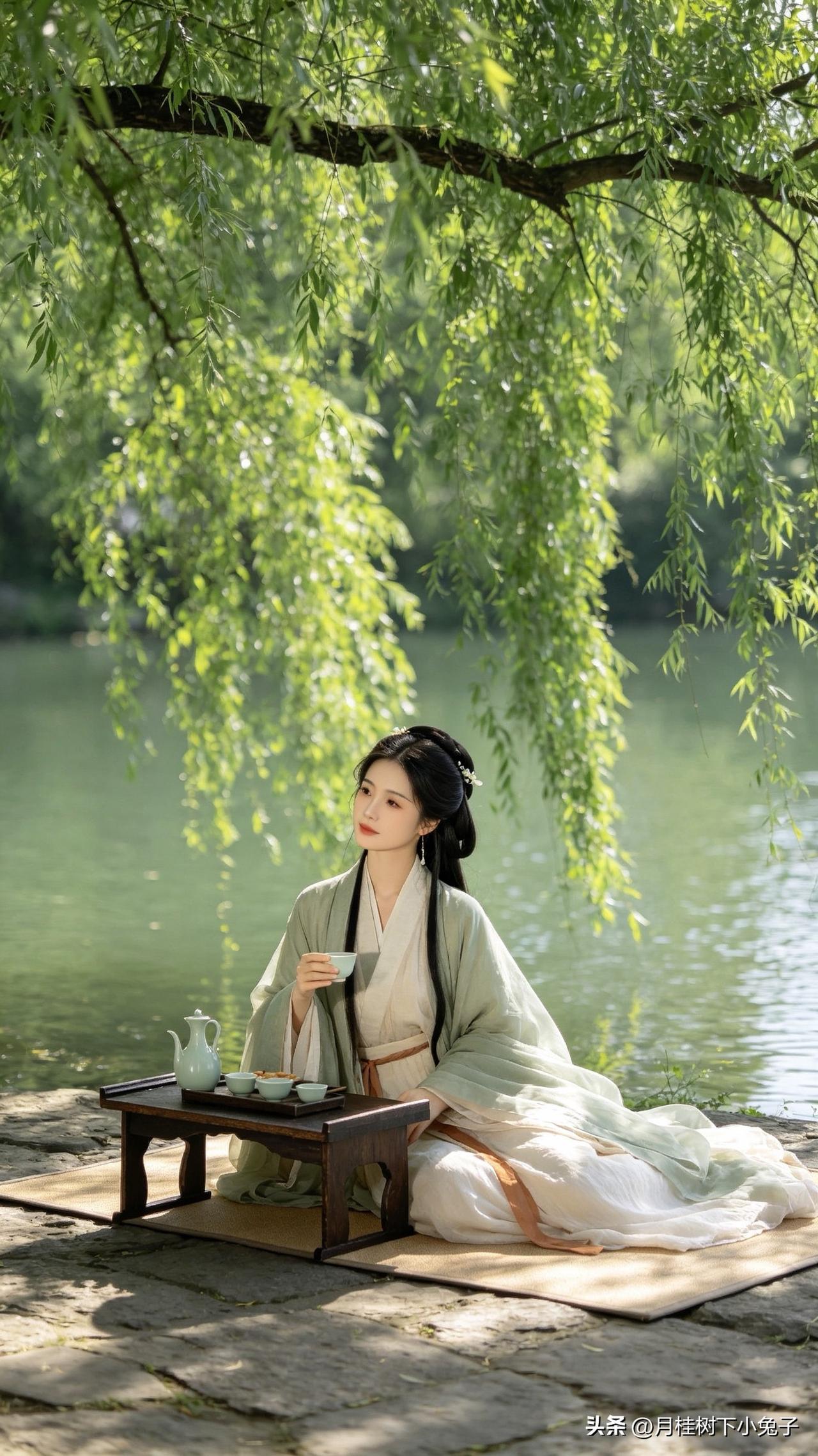 绿荫深处隐蝉歌，
眉敛杯浅微红酡。
莫问清风何处去，
       
…………请
