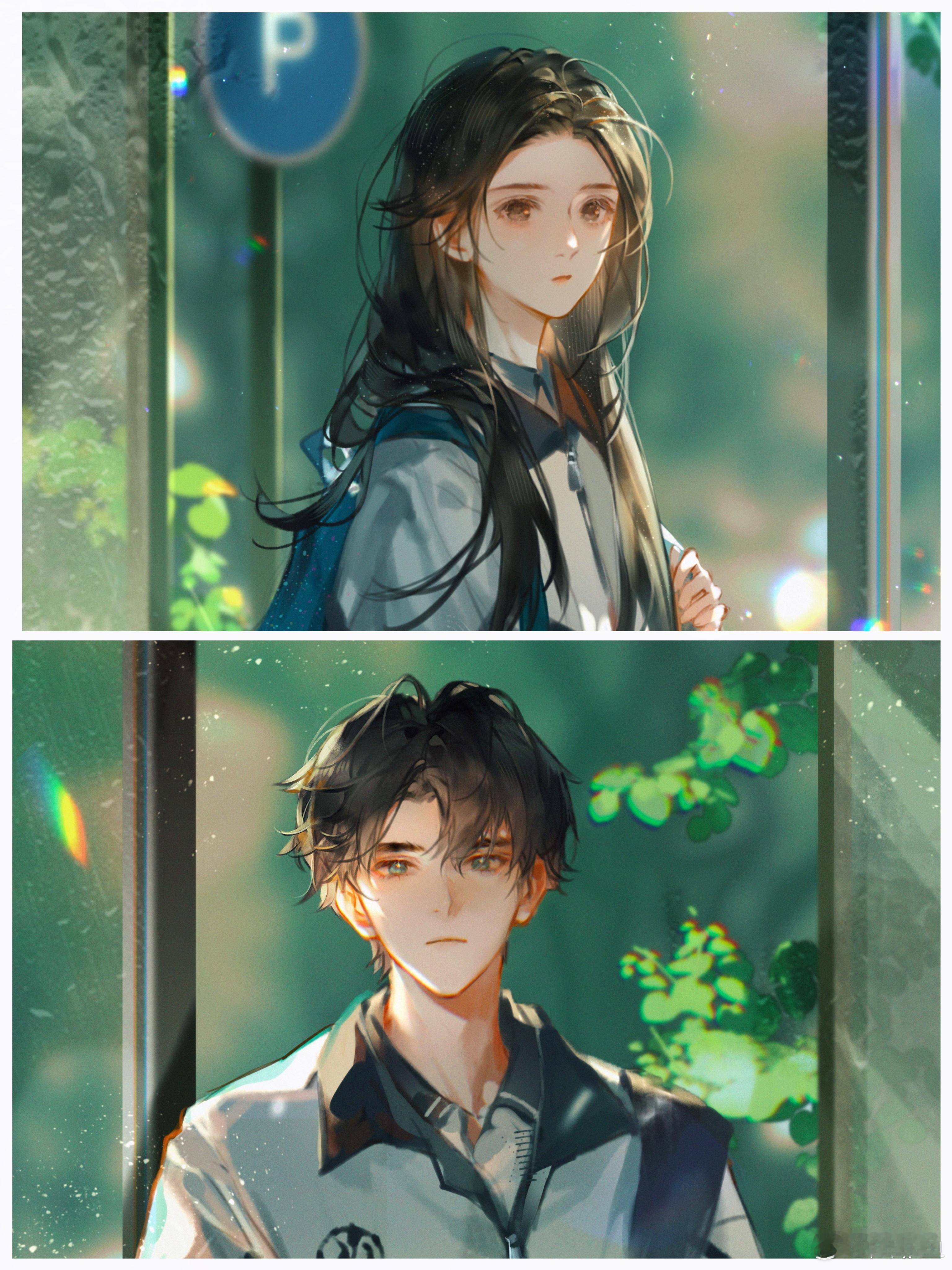 没头脑[二哈]和不高兴[怒]好久不画校园惹 ​​​