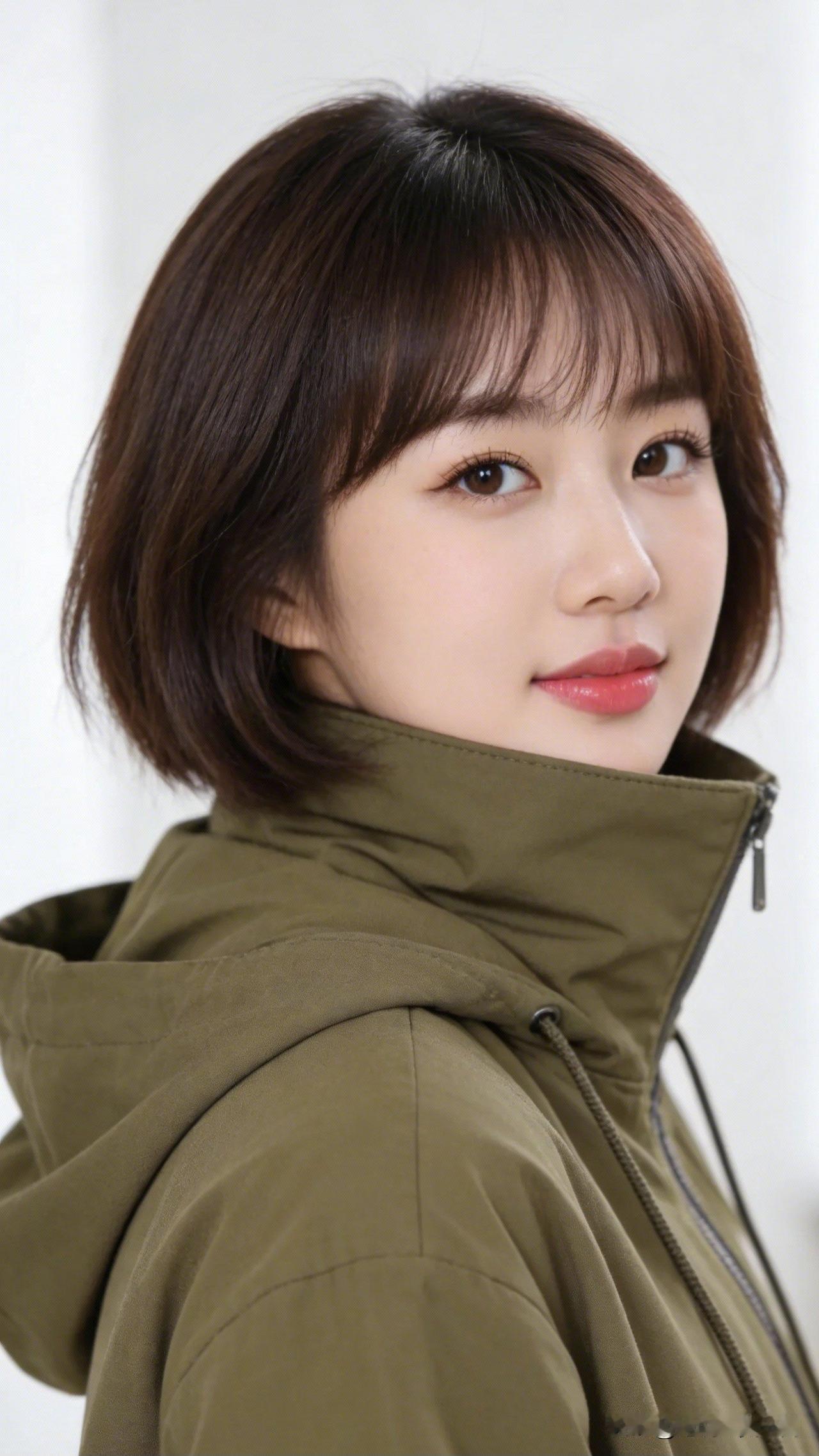 绿衣美人，笑靥如花。分享晒自拍的你觉得你自己美吗 元气满满的一天从微笑开始😊