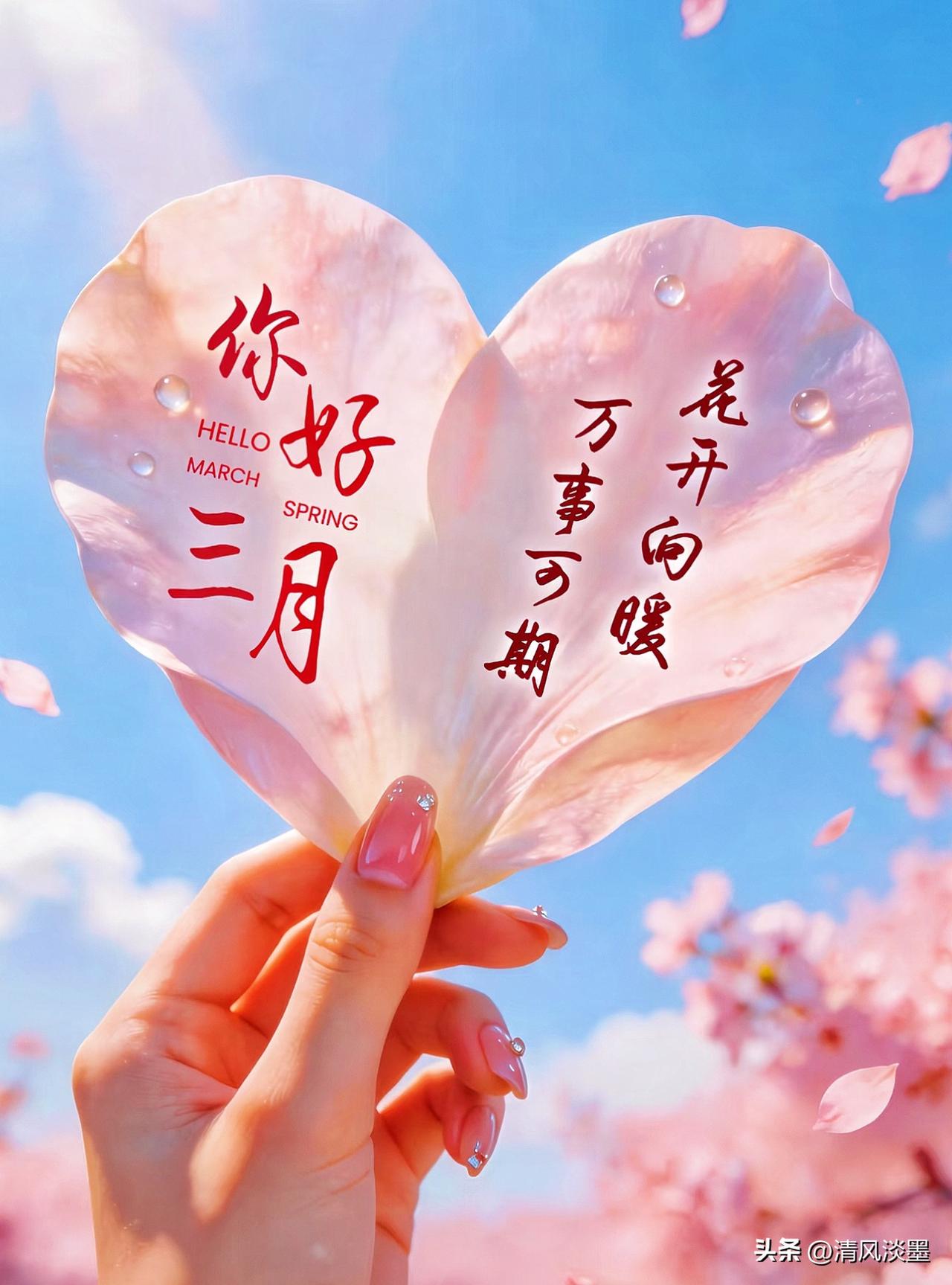 当三月的风吹过来的时候，我希望它能吹走的不仅仅是你身上的寒意，更是你心里积攒了一