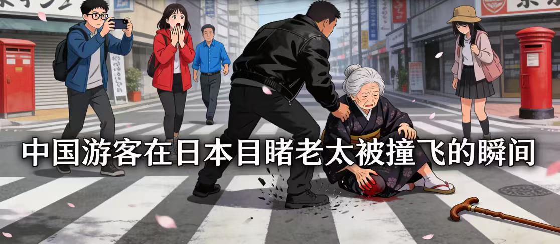 恐怖一幕！中国游客在日本街头目睹老太被壮汉“撞飞”，“撞人族”横行，我使馆紧急提