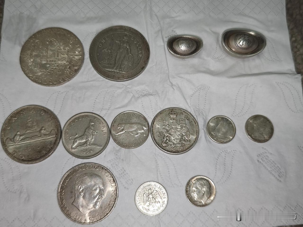 新年过后银价又涨了点，今天收了点银子银币，准备融掉卖料了。