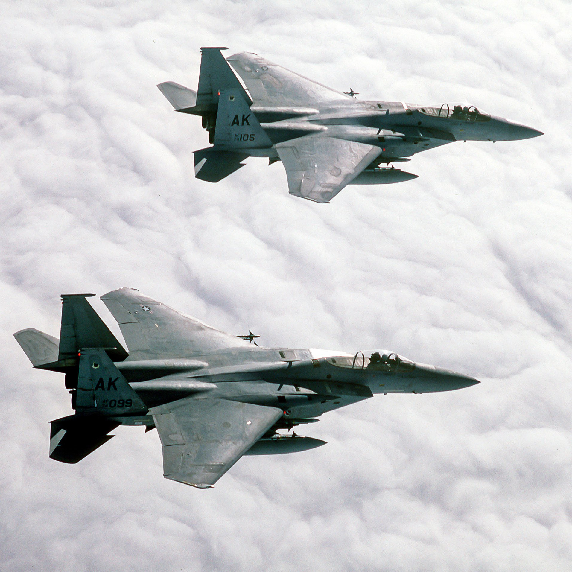 1984年。F-15双机同框 ​​​