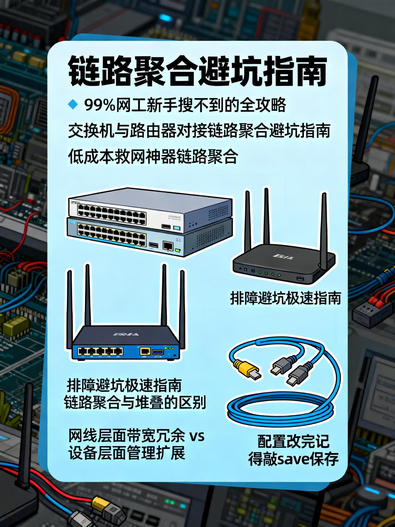 网工必看！跨设备链路聚合的3个致命坑
熬了3天夜、踩了8次坑才摸透的链路聚合避坑