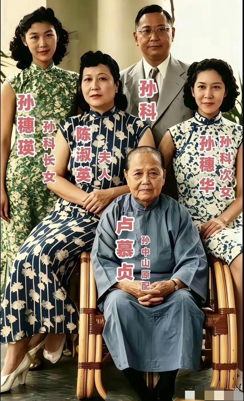 孙中山的原配夫人、儿子孙科和孙女们！