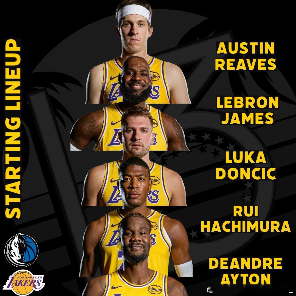 今日首发：小里、八村、东契奇、老詹、艾顿！斯玛特不打独行侠vs湖人