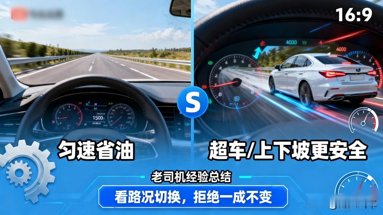 跑高速是用S挡还是D挡？很多老司机都搞错了

匀速巡航用D挡省油。需要超车或上下