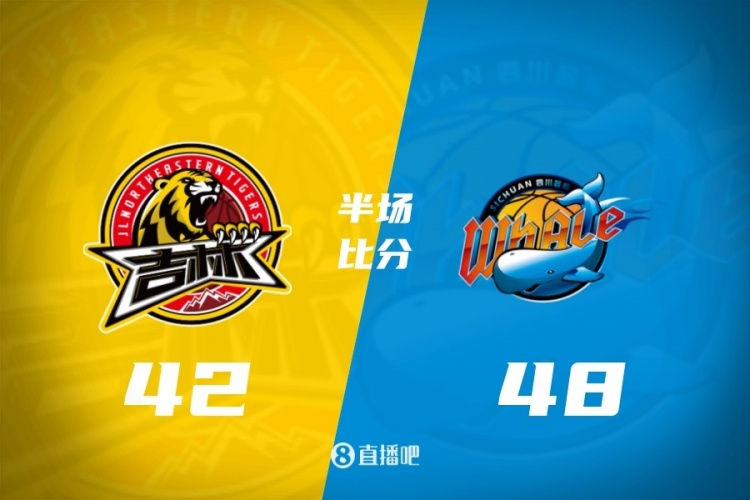 半场战报-四川48-42吉林 克劳福德15+7 景菡一15分 姜伟泽12分