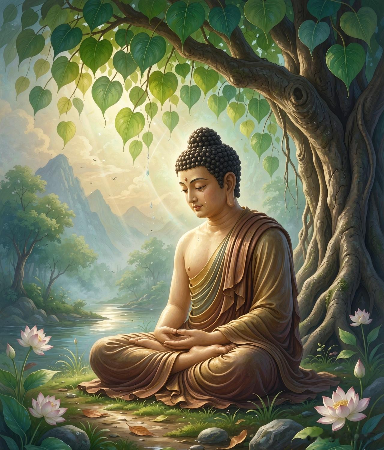 菩提树下的泪  ［狐山诗行］

菩提树站在寺院的东南角，据说已有三百年的树龄。它
