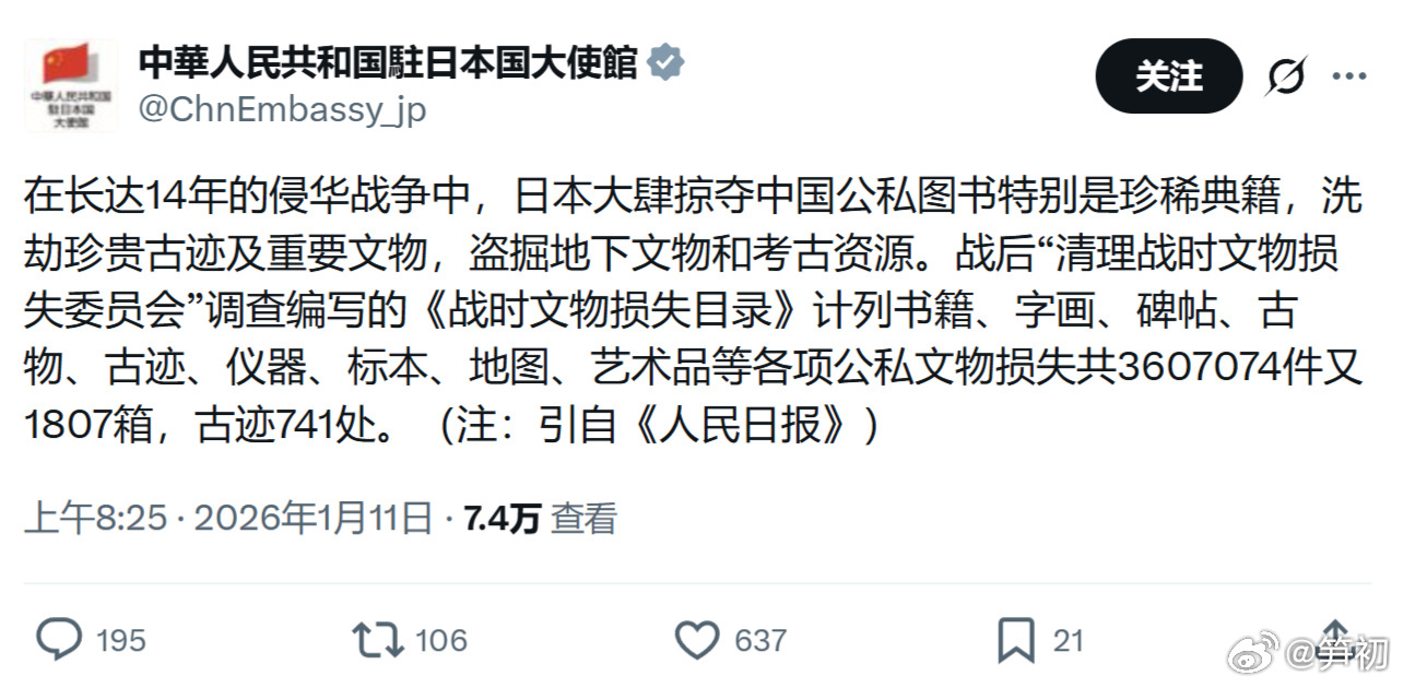德国归还波兰二战期间被抢劫的文物 中华人民共和国驻日本国大使馆：在长达14年的侵