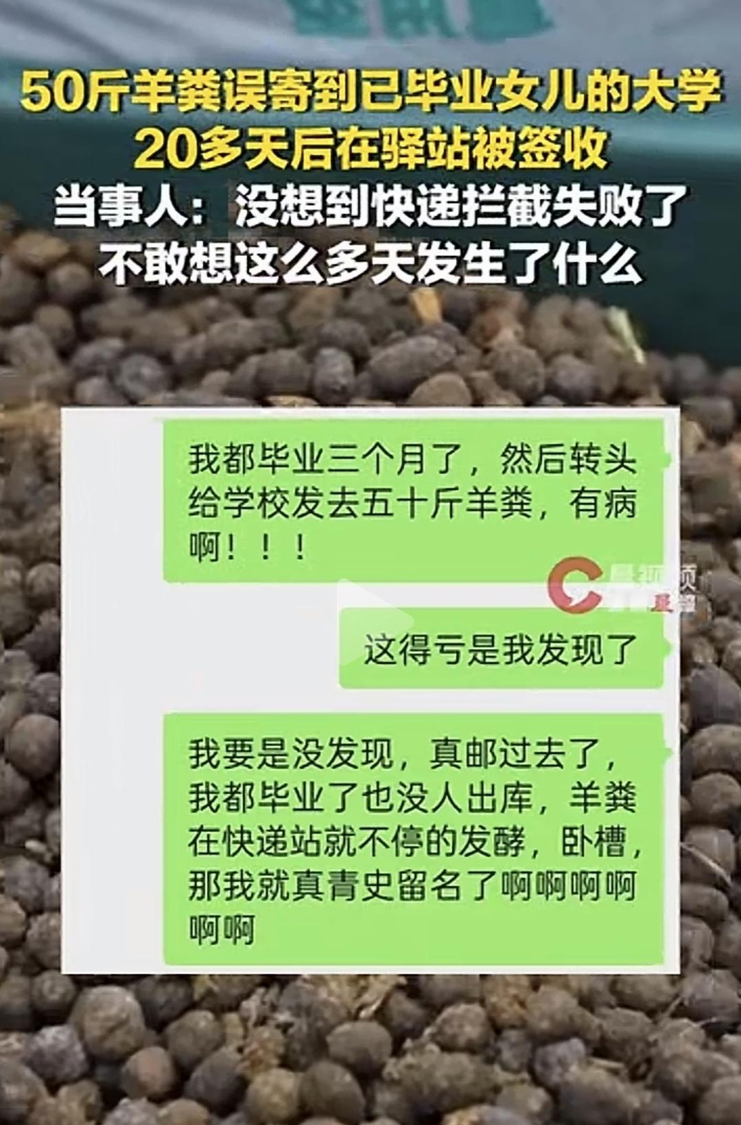 我突然买羊粪写错地址的母女俩，责任心都不强，最终还是商家承担了所有！

妈妈买羊