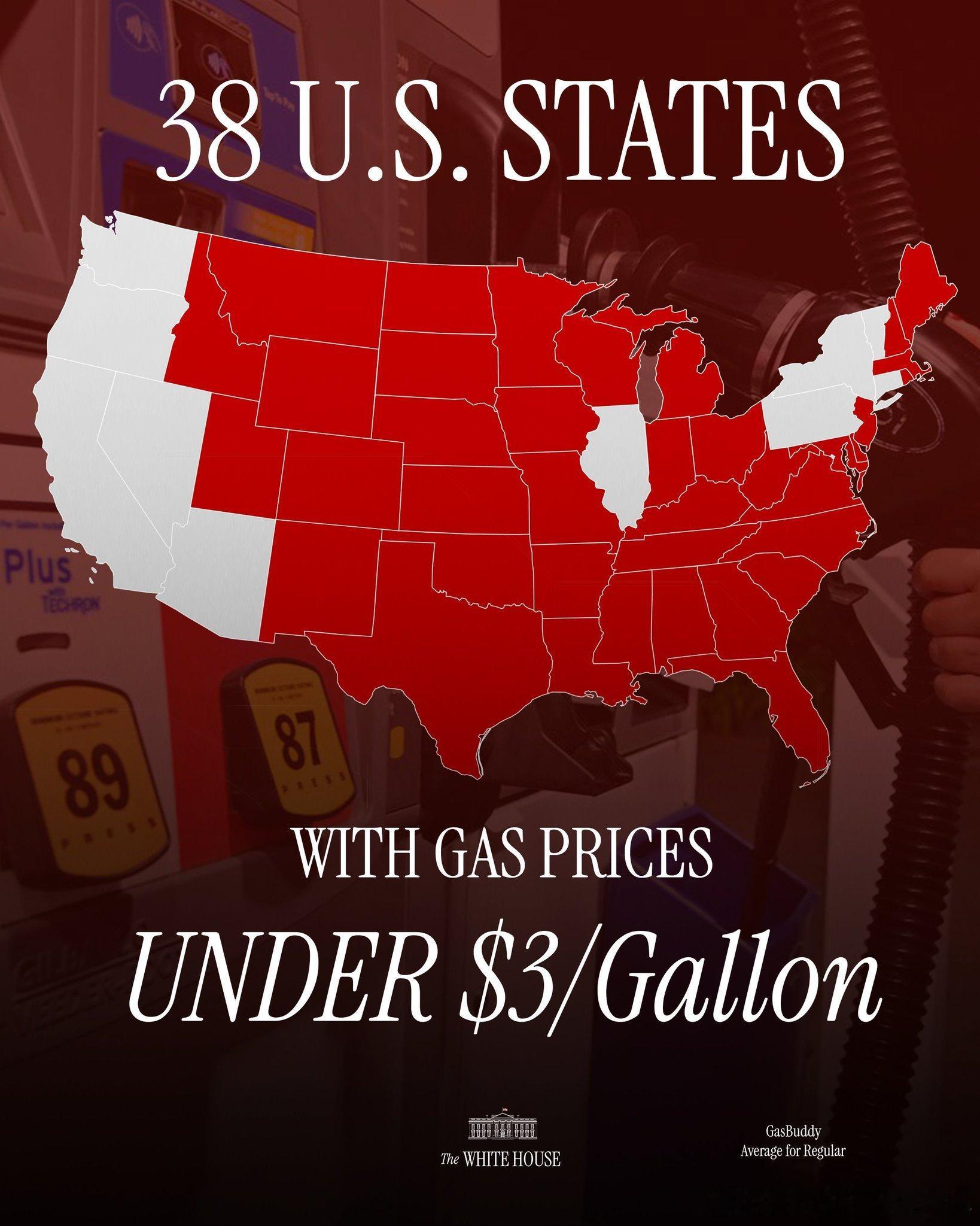 【黄金时代】特朗普经济显成效，美国三十八个州油价跌破3美元/加仑美国和欧洲当代史