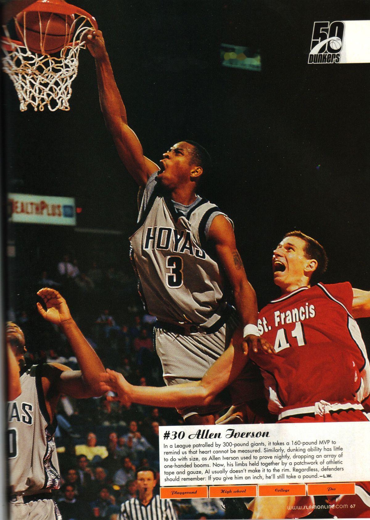 Allen Iverson 大学比赛里的扣篮艾弗森