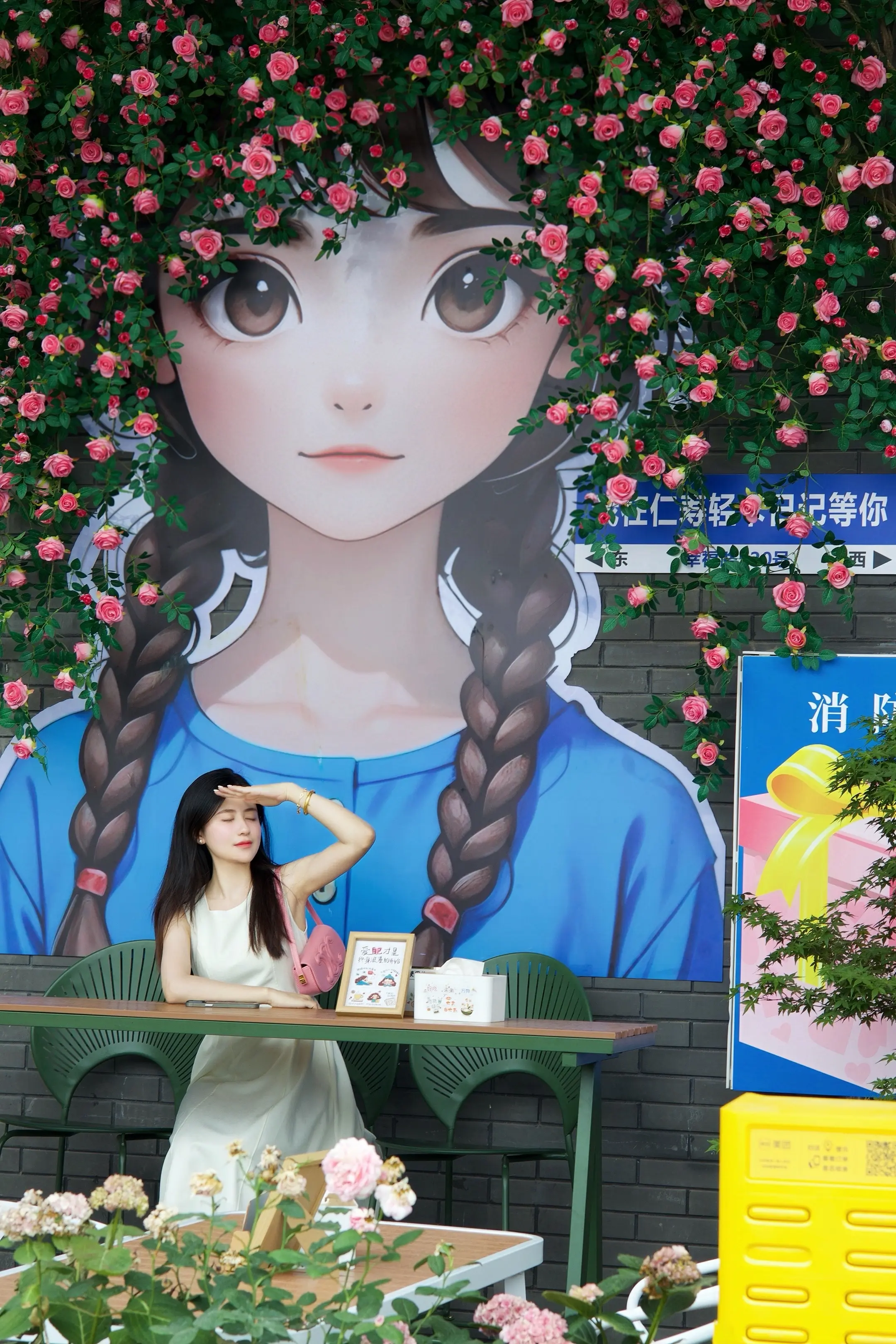 悄悄路过🌸。仁寿簪花少女墙