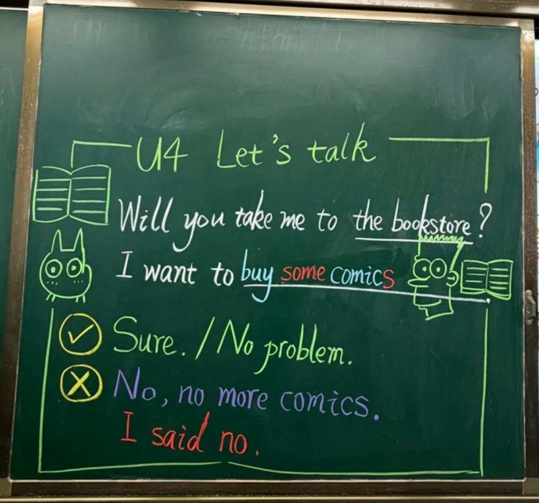 二下U4Let's talk
这都拿不下你 小英教招 英语教学板书 无生试讲 英