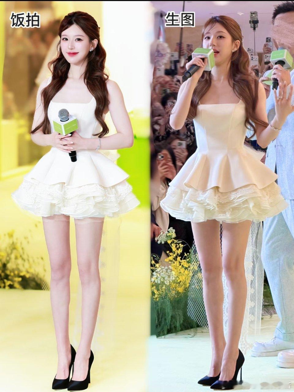赵露思最新活动饭拍VS生图，大家评价一下是灵动的公主嘛？ 