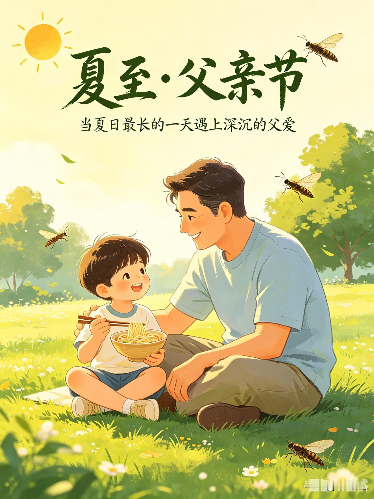 （原创）夏至恰遇父亲节
今天很好，既有公历的节又有农历的气。
节是父亲节，气是夏