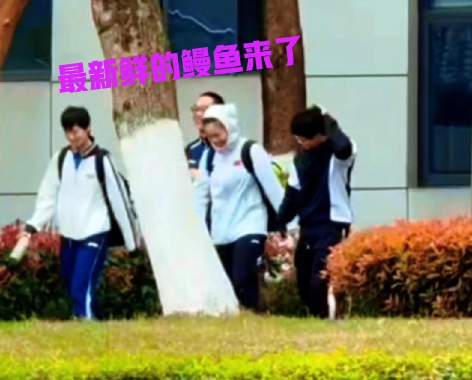 王曼昱又被网友拍到了，这是成都封训的第三天，只见鳗鱼和陪练徐弈妹妹，孟队医，还有