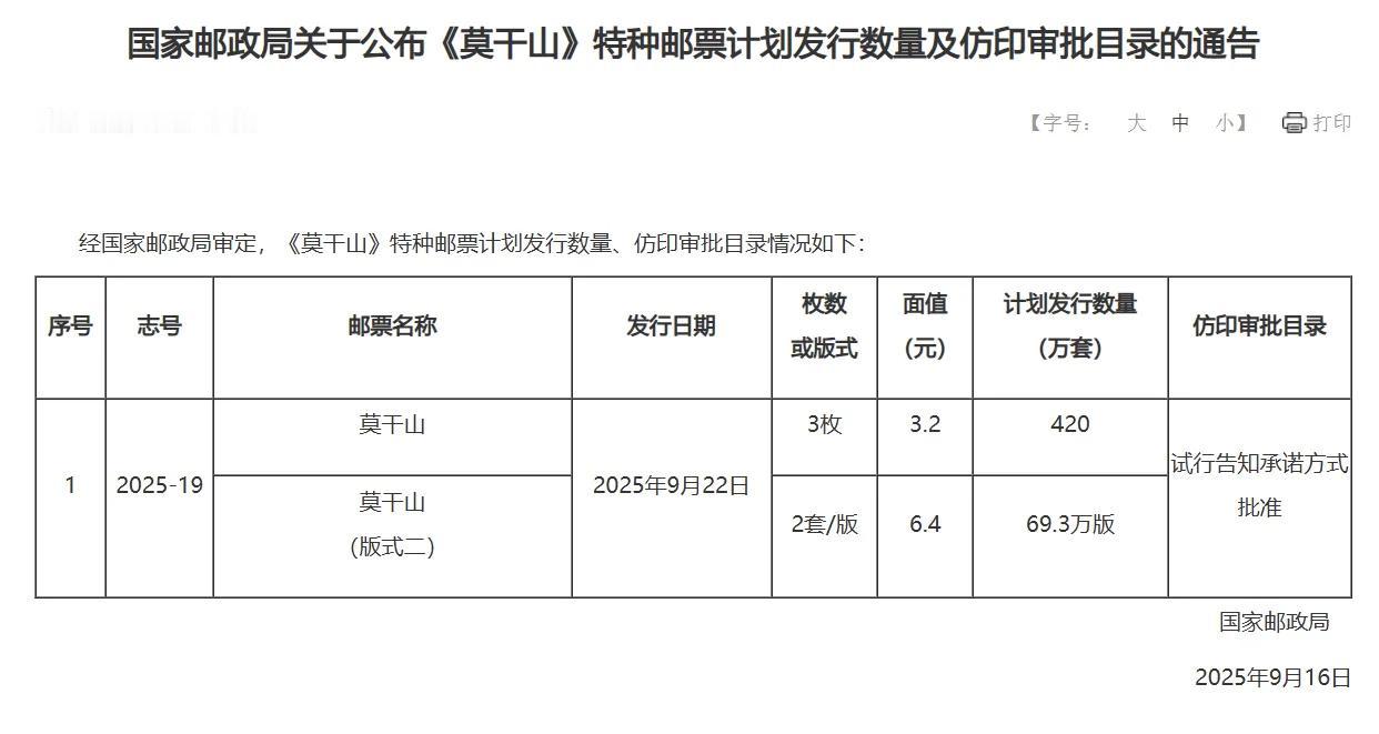 莫干山邮票能否引爆邮市？邮市变革中的三重信号
2025年9月22日，《莫干山》特