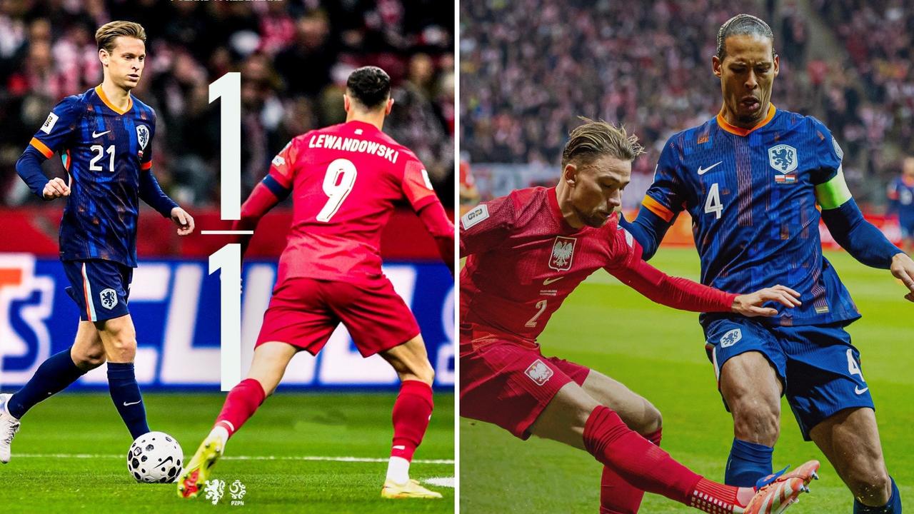 世预赛：荷兰客场1-1战平波兰，仍以3分领跑头名。
莱万助攻卡明斯基单刀先拔头筹