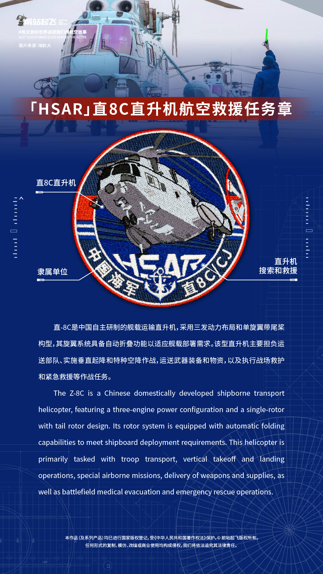 🇨🇳中国海军直8C/CJ直升机航空救援任务章现已加入3月新品 
