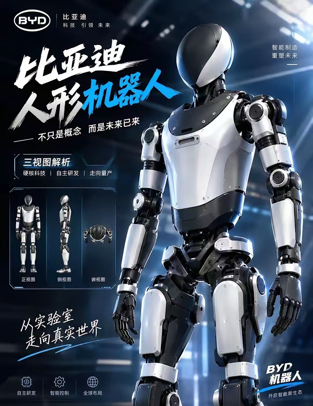 比亚迪人形机器人！比亚迪[超话]机器人[超话] ​​​