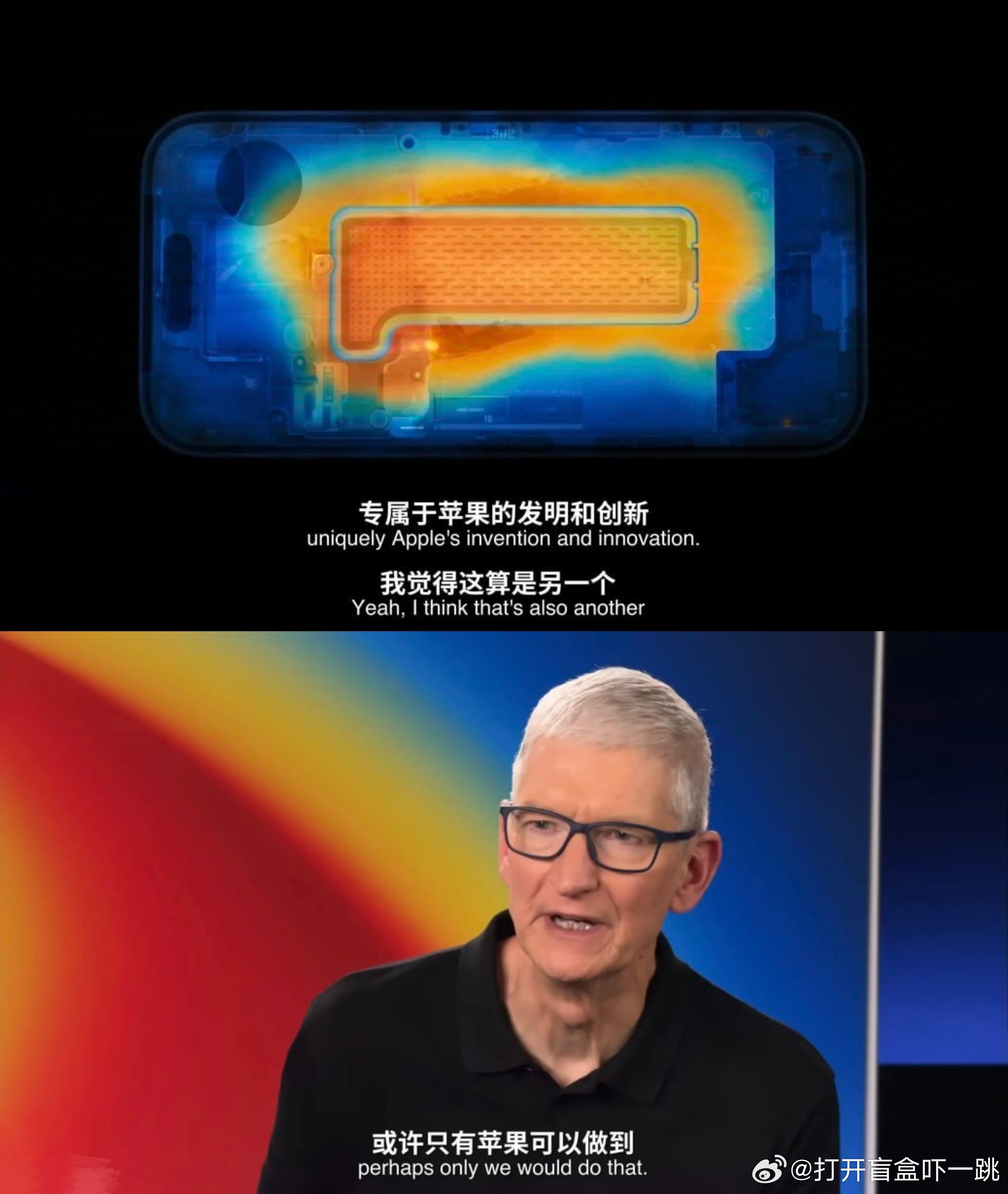这一段属实挺抽象，给手机上个均热板是什么新鲜事吗？库克为什么说或许只有苹果可以做