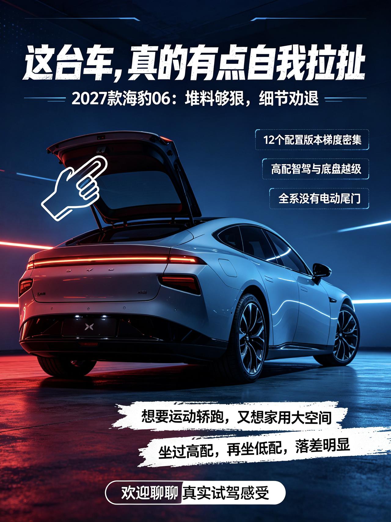 看完2027款海豹06，我咋觉得比亚迪在跟自己打架呢
刚看完2027款海豹06的