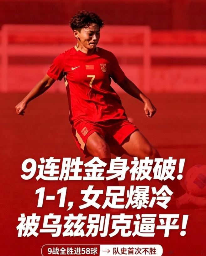 亚运女足爆出冷门！中国女足战平乌兹别克斯坦，小组赛遇阻中国女足亚运爆冷平乌兹别克