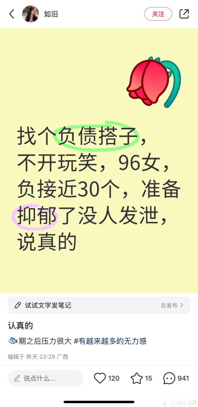 负债搭子是什么.....说实话看小红书这人均负债程度，咱们居民负债率有点恐怖啊[