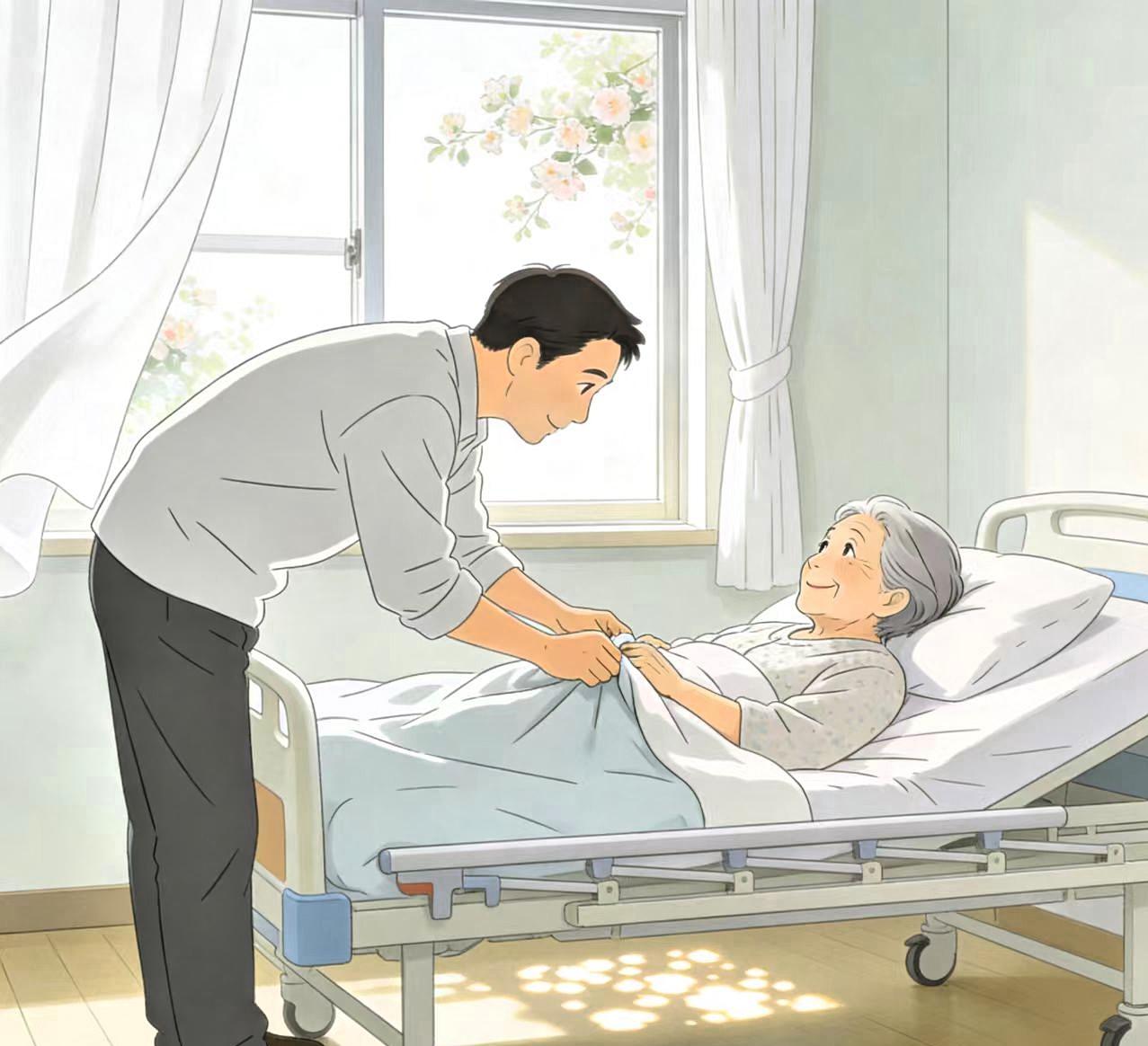 一段非常扎心的话：
”只要你去伺候，
一个屎尿屁都不能自理的老人，
不用多，就俩