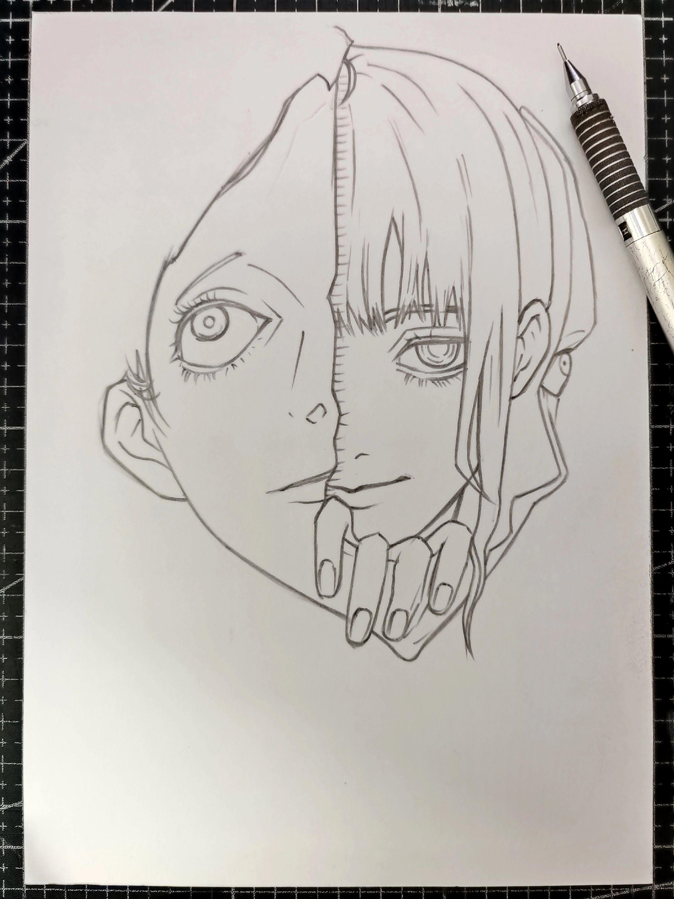 来个玛奇玛… 绘画过程绘画工具：威思立二代马克笔