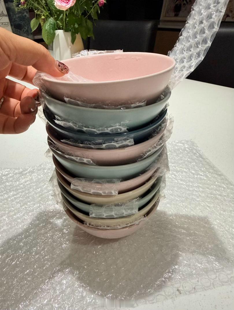 看我，多听劝～碗和碗之间塞了气泡膜～