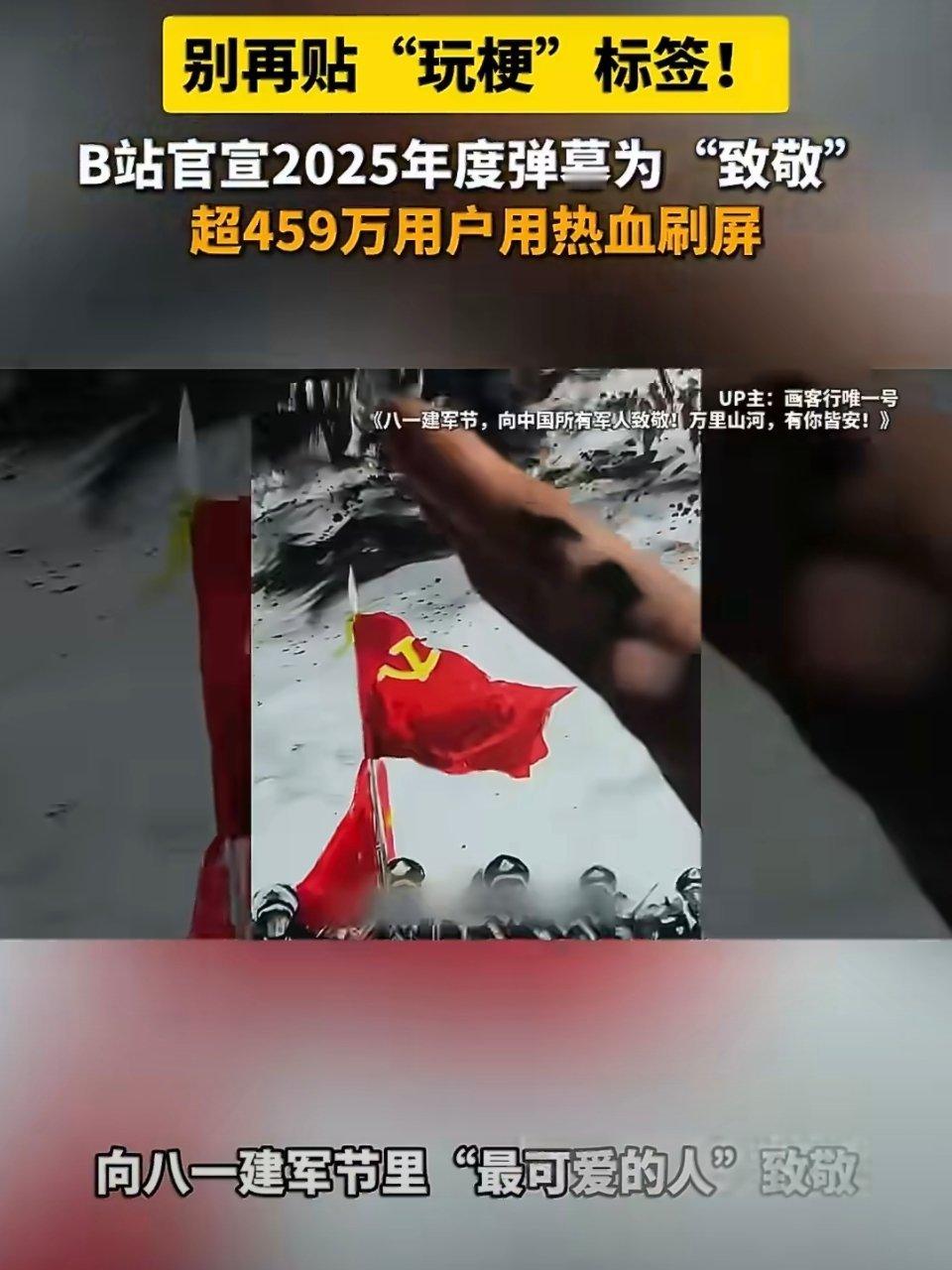 2025年度弹幕是致敬00后把致敬送上年度弹幕当然应该是致敬！作为一名老用户，我