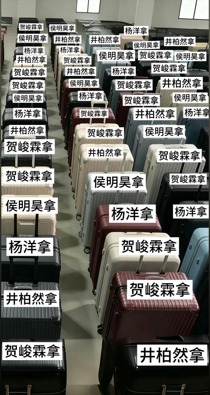 老师为什么一眼看过去都是我们家贺峻霖的箱子 ​​​