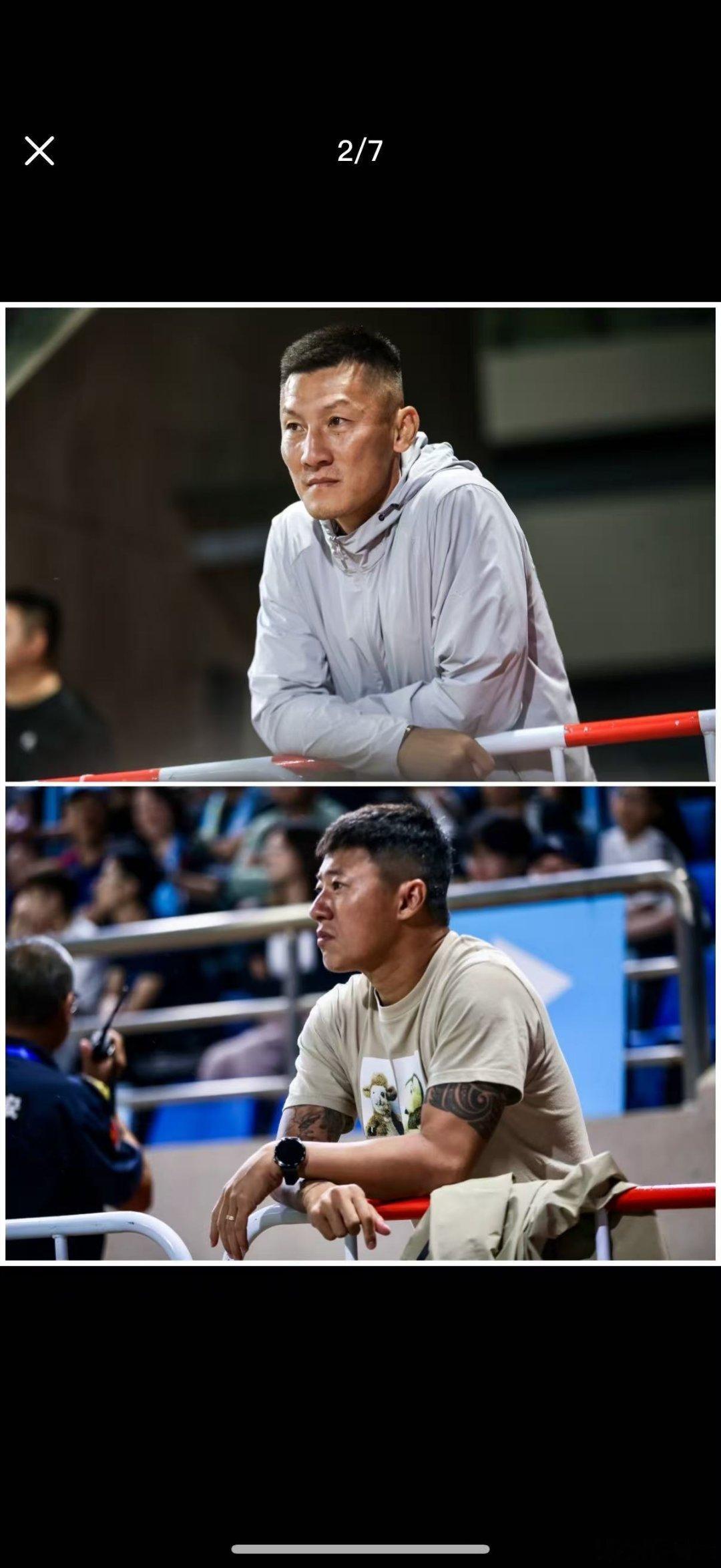 他们发我和挺哥的现场图片[加油][加油]中冠联赛 ​​​