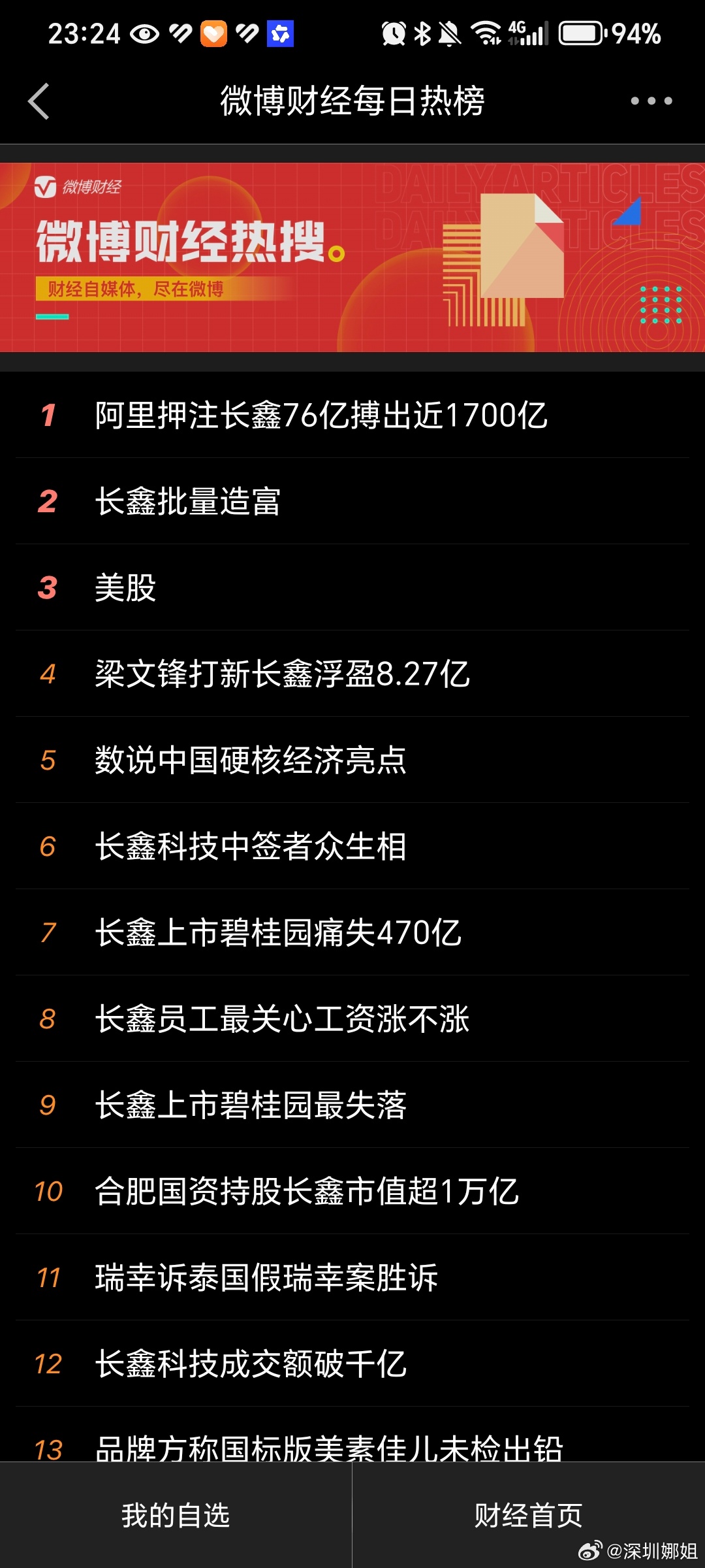 阿里押注长鑫76亿搏出近1700亿热搜全线刷屏代表市场情绪到达顶峰，明天会怎么走
