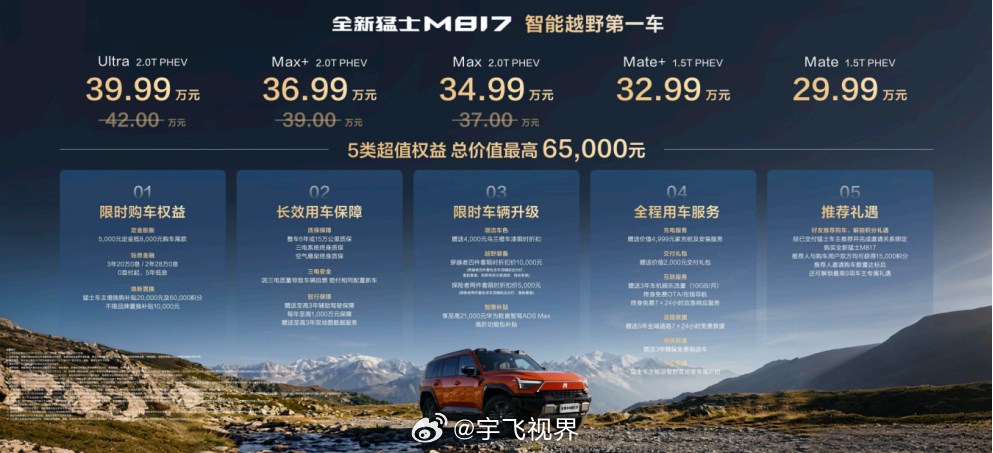华为乾崑助力全新猛士M817上市 很多人觉得越野和智能舒适是鱼和熊掌，但这回华为