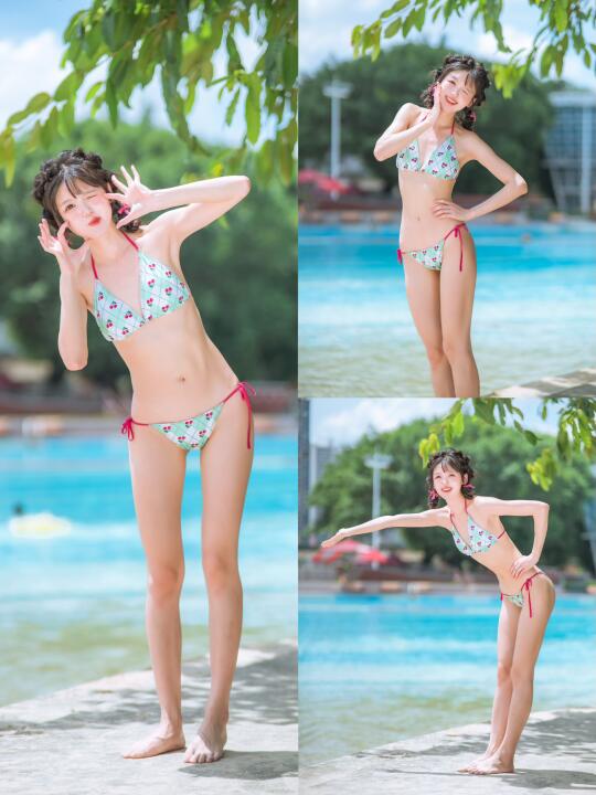 100天运动打卡｜夏日游泳元气泳池拍照姿势