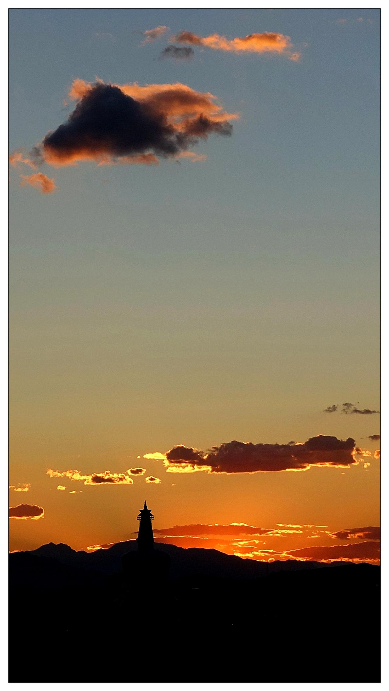 景山公园拍夕阳