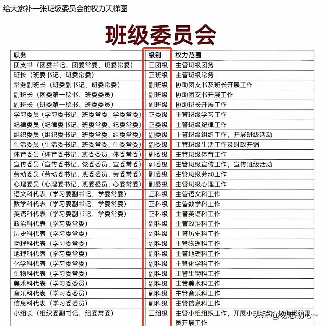 班级里权利机构是怎么运行的？大家了解吗？