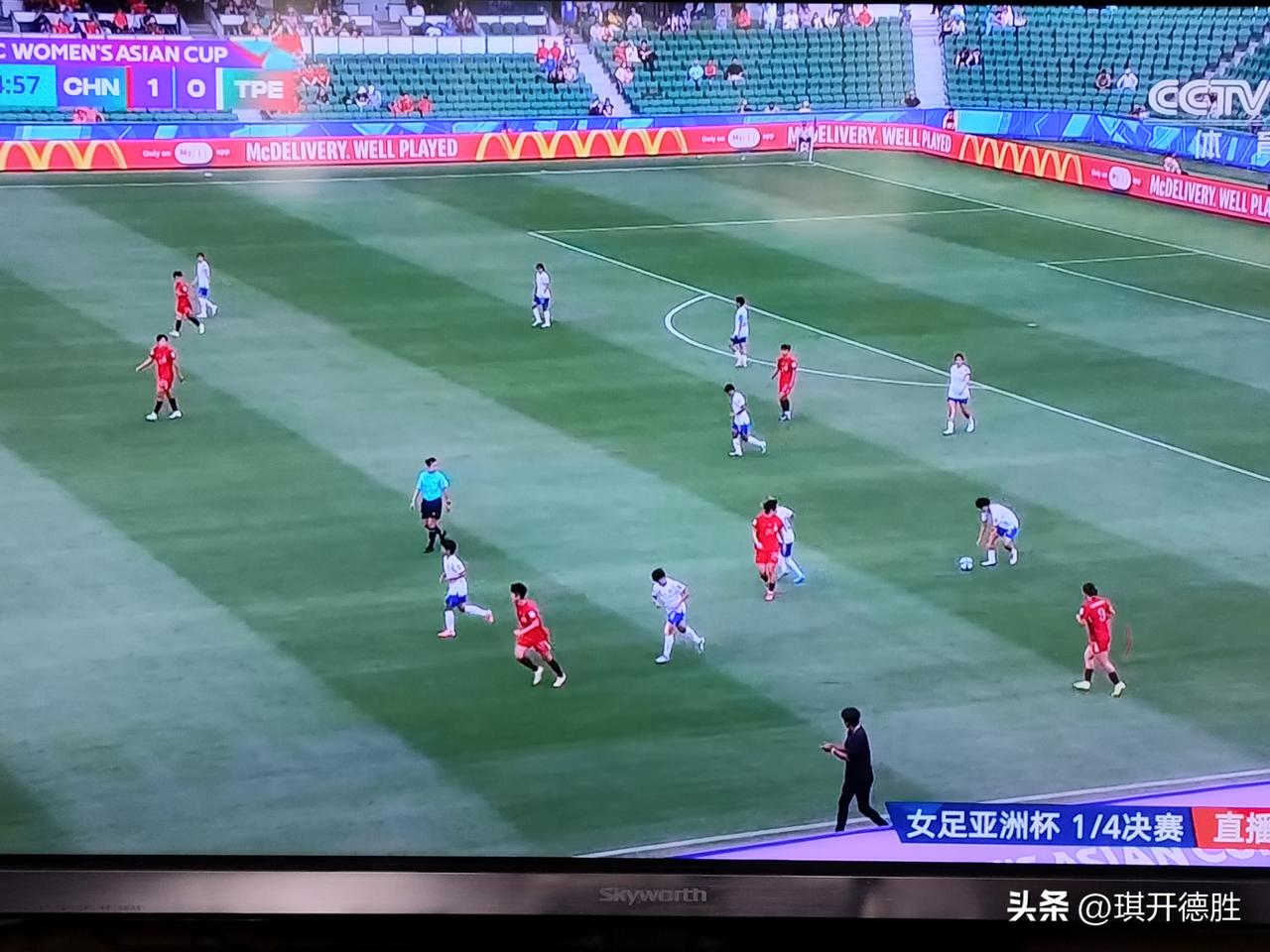 周六下午的足球盛宴：下午1点开始的女足亚洲杯1/4决赛，中国女足对阵中国台北女足