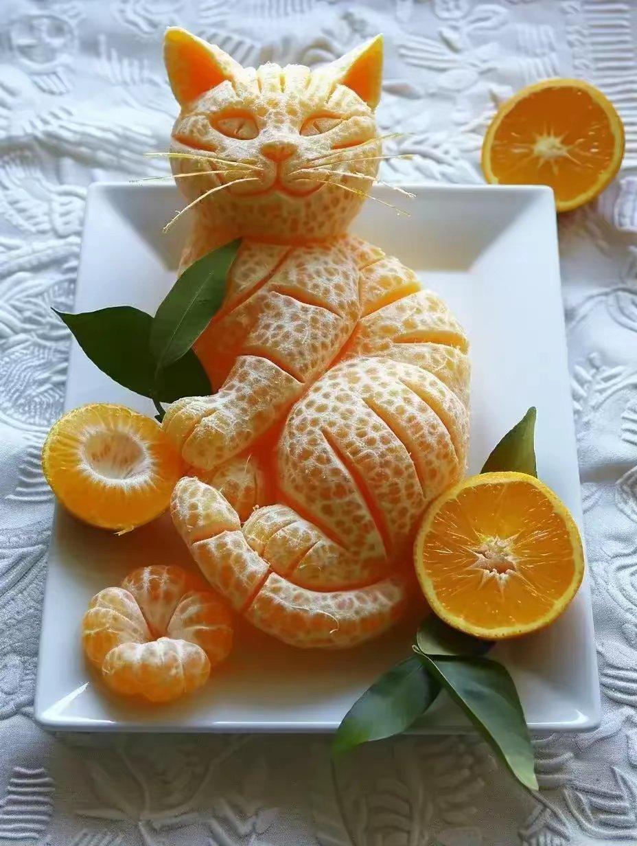 创意水果猫，萌趣又美味！