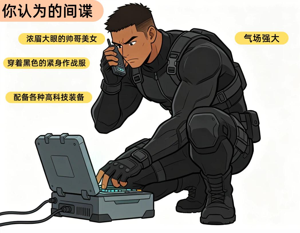 你认为的间谍 vs  现实中的间谍