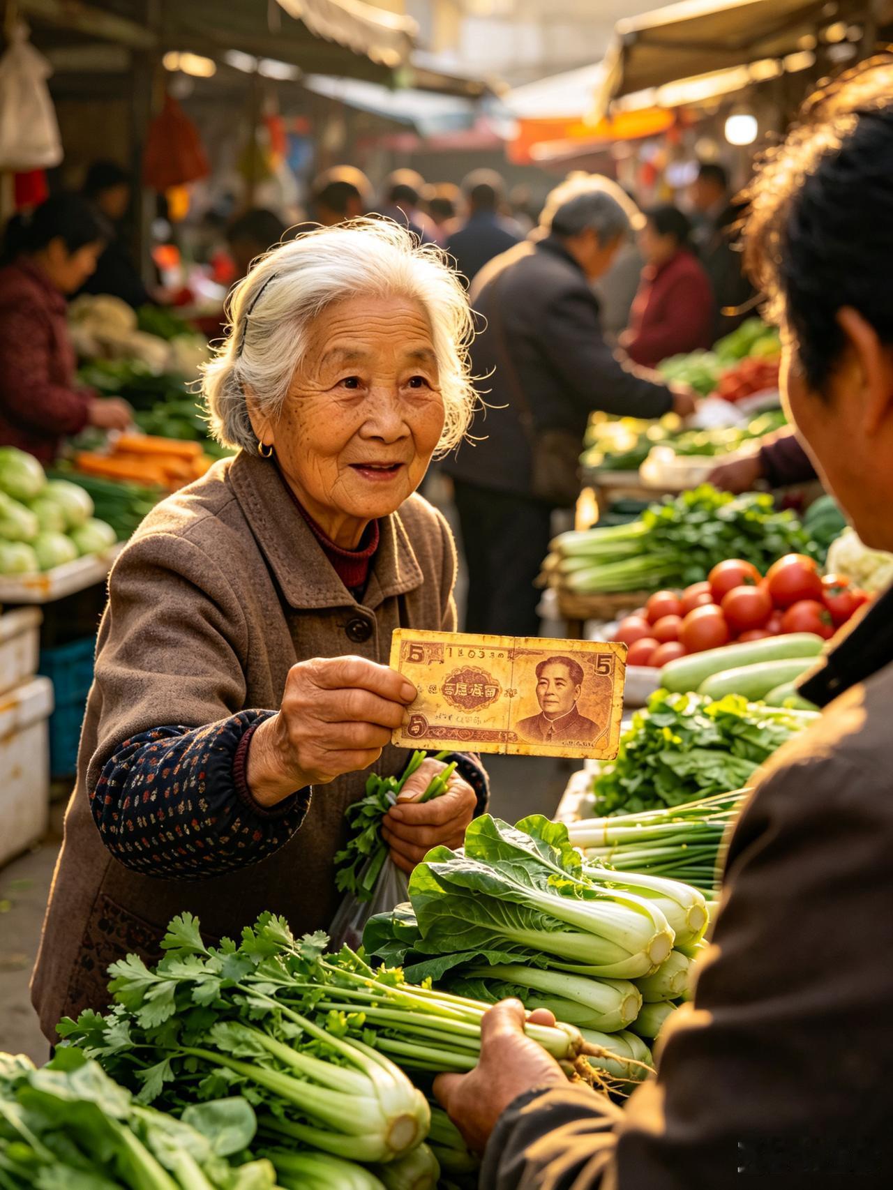全网刷屏的菜市场一幕！一张1953年的5块钱，看尽一代人的心酸
近日，菜市场最平