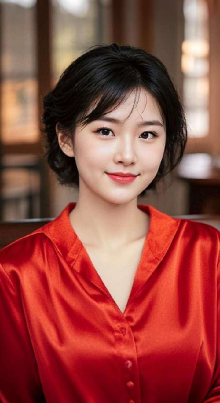 AI扩图 AI红韵佳人