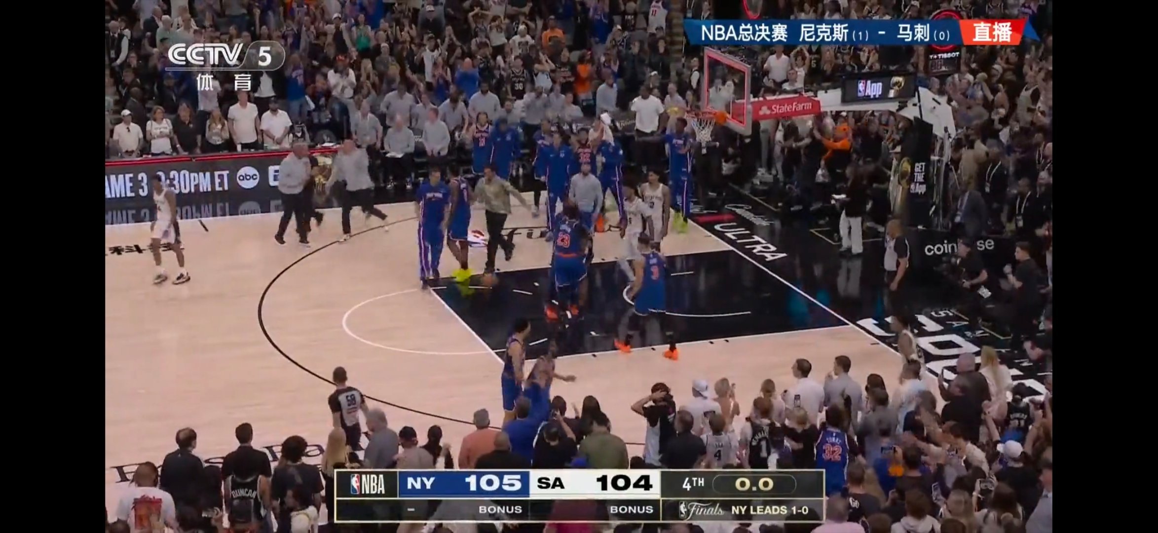 NBA总决赛马刺vs尼克斯 马刺连丢两个主场，基本没了，还是太年轻了！ 